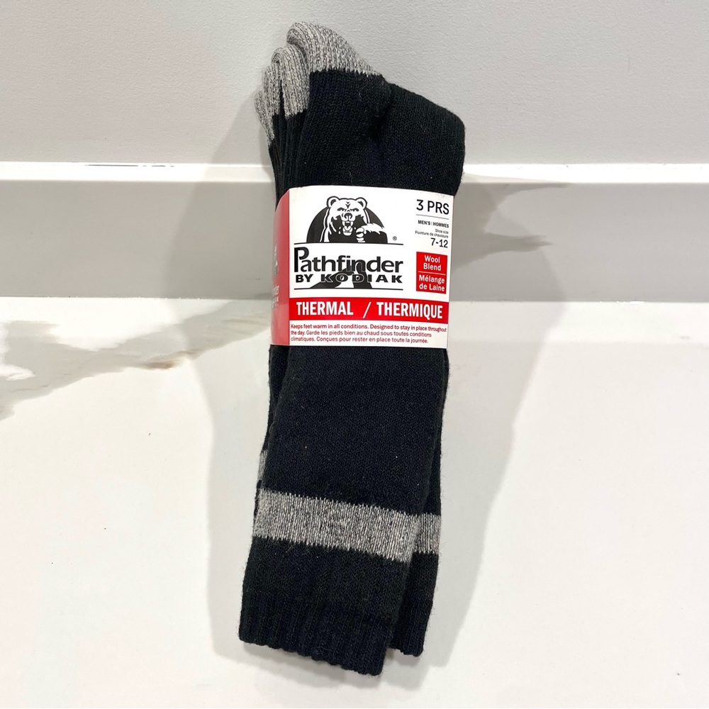 🟤2/$25 NEW Pathfinder By Kodiak Wool Blend Thermal Socks